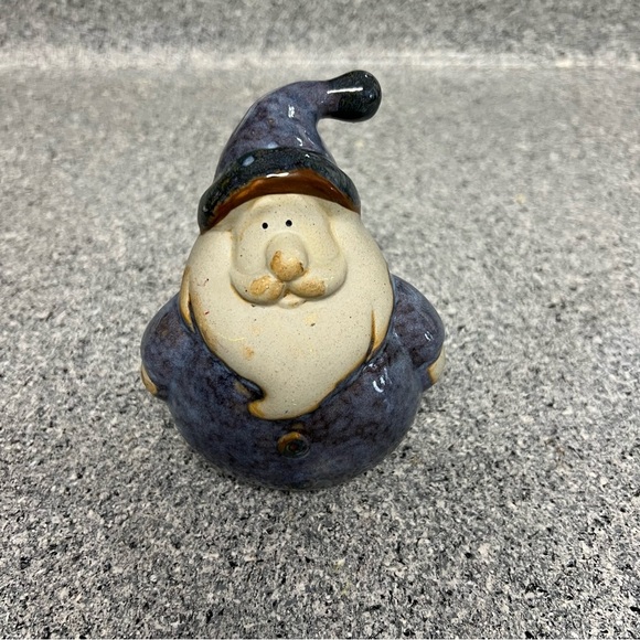 Blue and Cream Ceramic Antique Santa - Picture 1 of 7